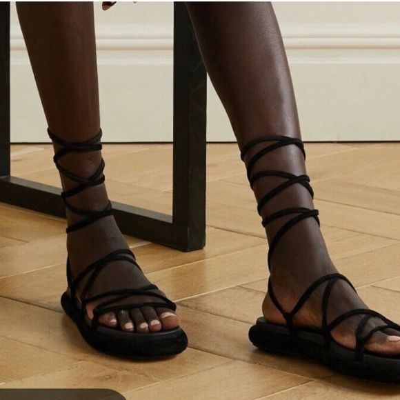 KHAITE Black Strappy Sandals - Picture 13 of 13